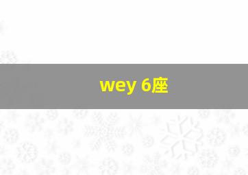 wey 6座